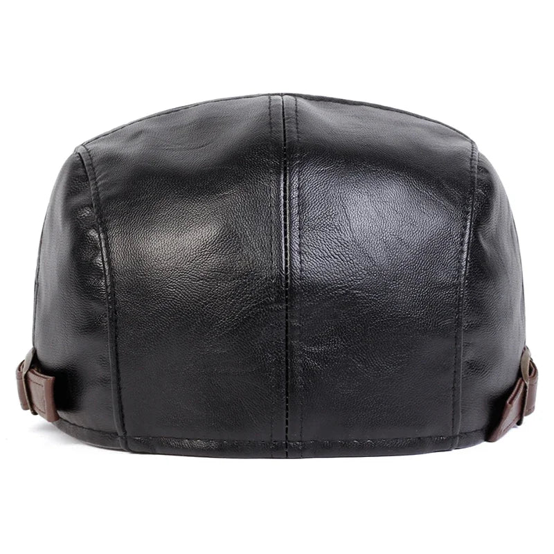Casquette de conducteur en cuir