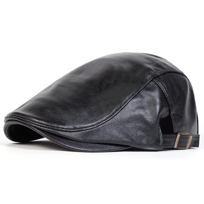 Casquette de conducteur en cuir
