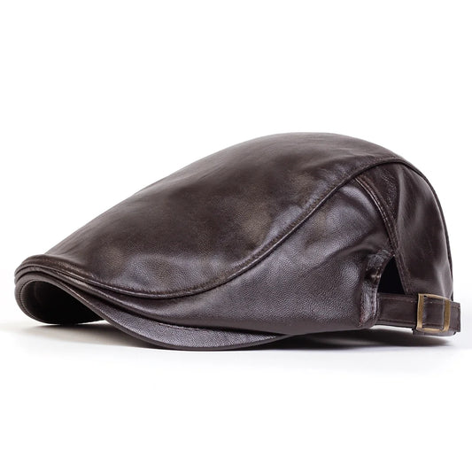 Casquette de conducteur en cuir